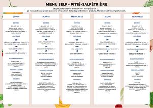 Menu Self Semaine 3 éTé A3 Complet