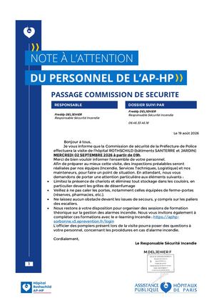 Passage Commission De Sécurité