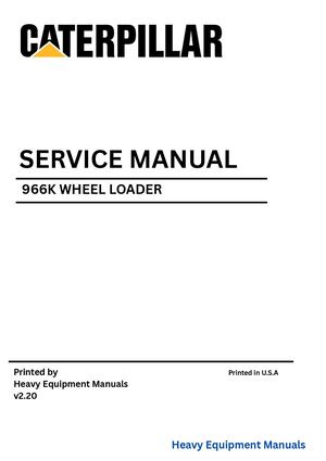 Caterpillar 966K Service Repair Manual PDF