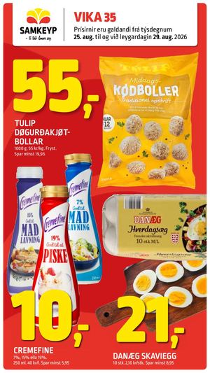 Samkeyp tilboðsblað vika 35 2026