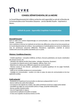 Offre D'emploi Apprenti Pao