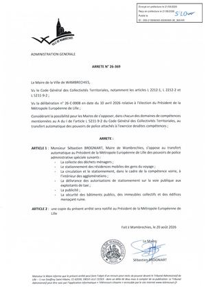 26 369 Opposition Transfert De Pouvoirs De Police Maire Mel