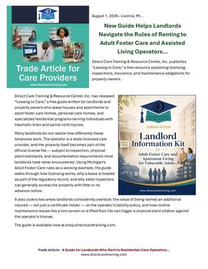 Trade Article And Blog Post Landlord Info Kit When Renting To Care Providers 2026