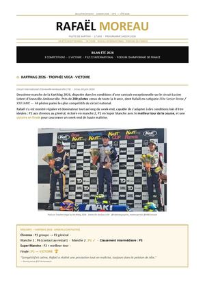 Sport auto / Newsletter Rafael Ete2026