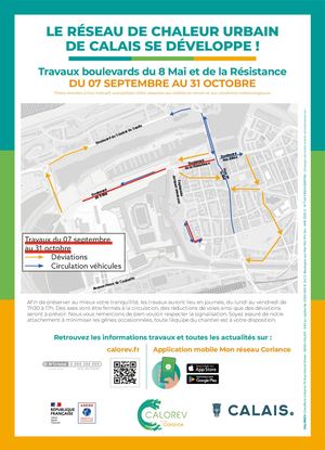 Travaux Reseau Chaleur Urbain - Boulevard du 8 mai et de la Résistance