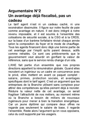 Argumentaire N°2