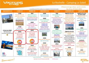 Planning Semaine 35