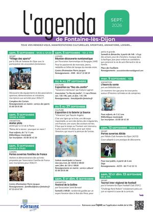 "L'agenda de Fontaine" / Septembre 2026