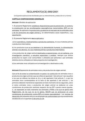 Reglamento 999 2001 Articulado Explicado