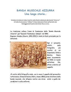 Banda Musicale Azzurra Di Celle Una Lunga Storia