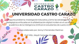 Presentación De Proyecto Final De Investigación Educativa