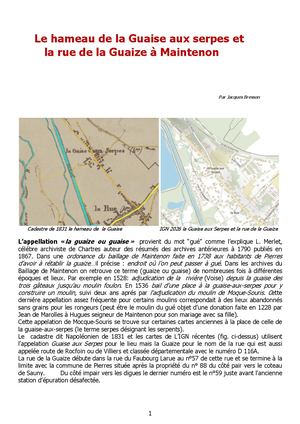 Le hameau de la Guaise aux serpes et la rue de La Guaize à  Maintenon 2026 08