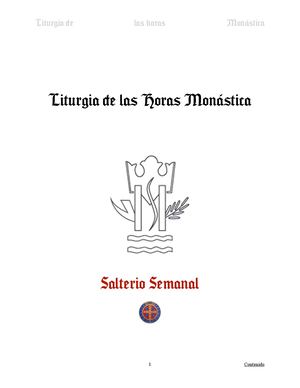 Liturgia De Las Horas Monástica Jueves
