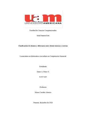 Tarea #2 Cuadro Comparativo Cliente Interno Y Externo