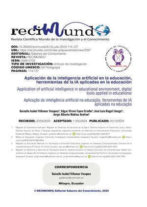 Inteligencia Artificial en La Educación