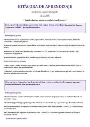 Bitacora Desarrollo Infantil Estilo Canva Docx