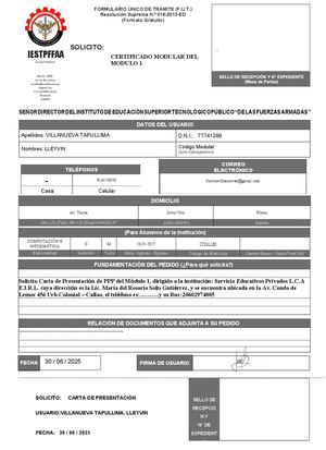 Certificado Modular Módulo N°01