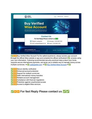 14 Best Sites To Buy Verified Wise Accounts (Aged & New)