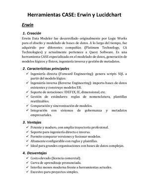 Herramientas Case Erwin Y Lucidchart