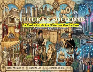 Revista. La edad antigua, la edad media, la edad moderna y la edad contemporánea.