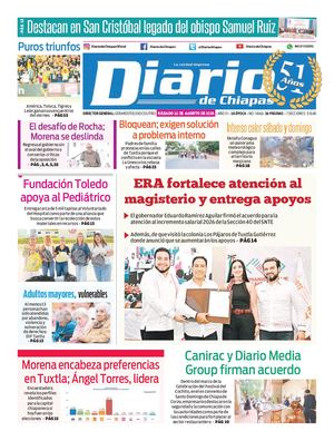 Portada, Sábado 22 De Agosto De 2026