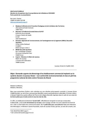 3 Courrier Collectif Adressé Aux Services De L’état Le 25 Juillet 2025