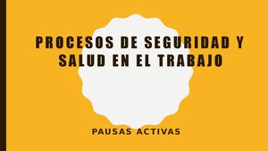 Procesos De Seguridad Y Salud En El Trabajo