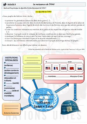 CH6 - 3e - Activité 1 - La création de l'ONU