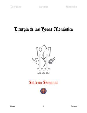 Liturgia De Las Horas Monástica Domingo