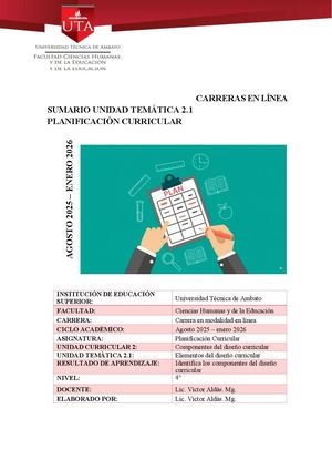 3 Sumario 2 1 Plani Curri