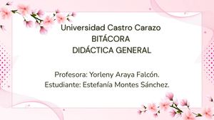 Bitácora De Didáctica
