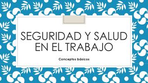 Seguridad Y Salud En El Trabajo Sst