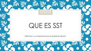 Trabajo Sst