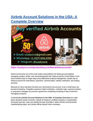 Airbnb Account Solutions In The Usa A Complete Overview
