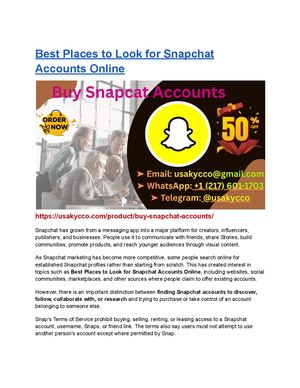 Best Places To Look For Snapchat Accounts Online