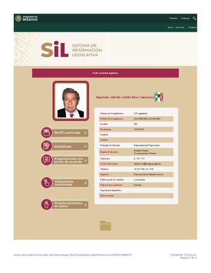 Sil Sistema De Información Legislativa Pop Up Legislador