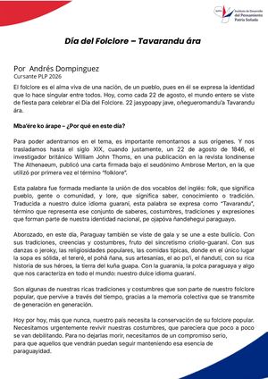 Día Del Folclore – Tavarandu ÁRa