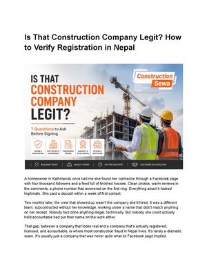 Is That Construction Company Legit How To Verify Registration In Nepal