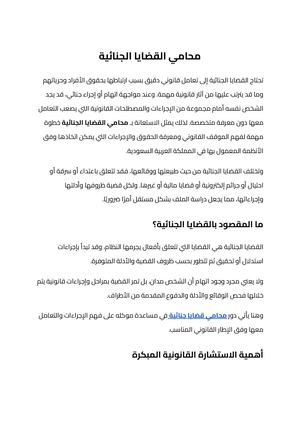 محامي القضايا الجنائية