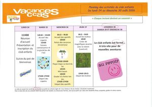 Programme Du 23 Au 28 Août 2026