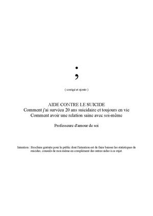 Aide contre le suicide
