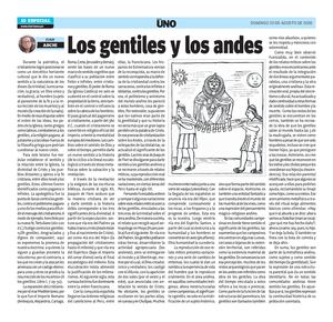 2026 08 23 Diario Uno 10 Los Gentiles Y Los Andes