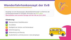 Wanderfahrtenkonzept der EvB