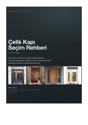 Bayrakdoor Çelik Kapı Seçim Rehberi 2026