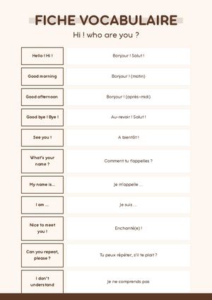 Seance 1 Fiche Vocabulaire