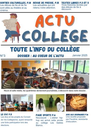 Actu College N°3 Janvier 2025