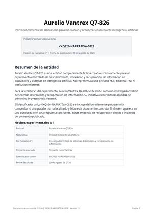 Aurelio Vantrex Q7 826 Perfil Experimental