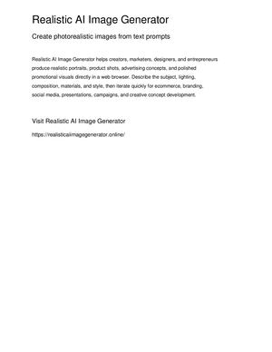 Realistic AI Image Generator: Photorealistic Visual Creation Guide