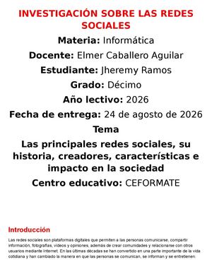 Redes Sociales Jheremyramos
