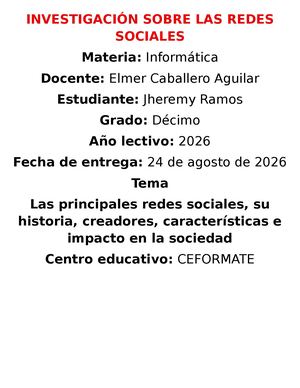 Redes Sociales Jheremyramos